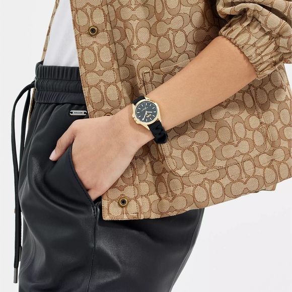 COACH Libby Watch with Stagecoach on face (black) - Picture 1 of 7